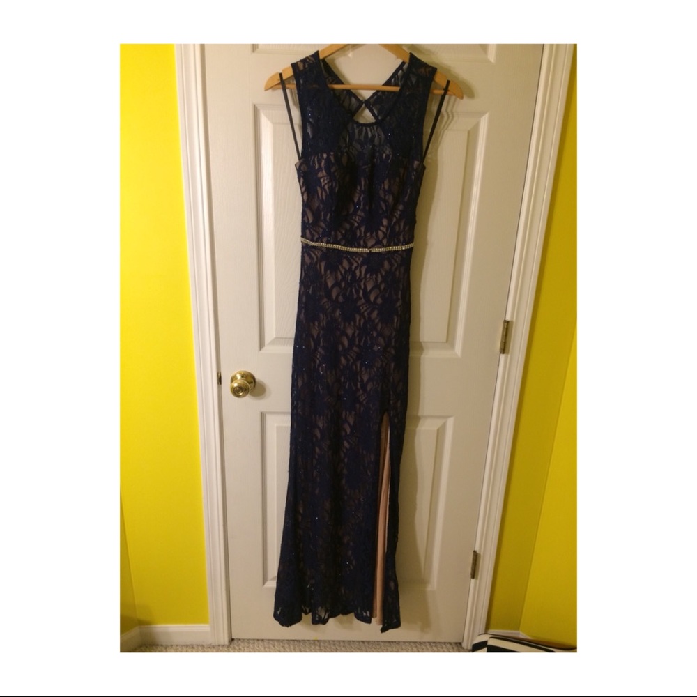 Navy Colored Prom Dress